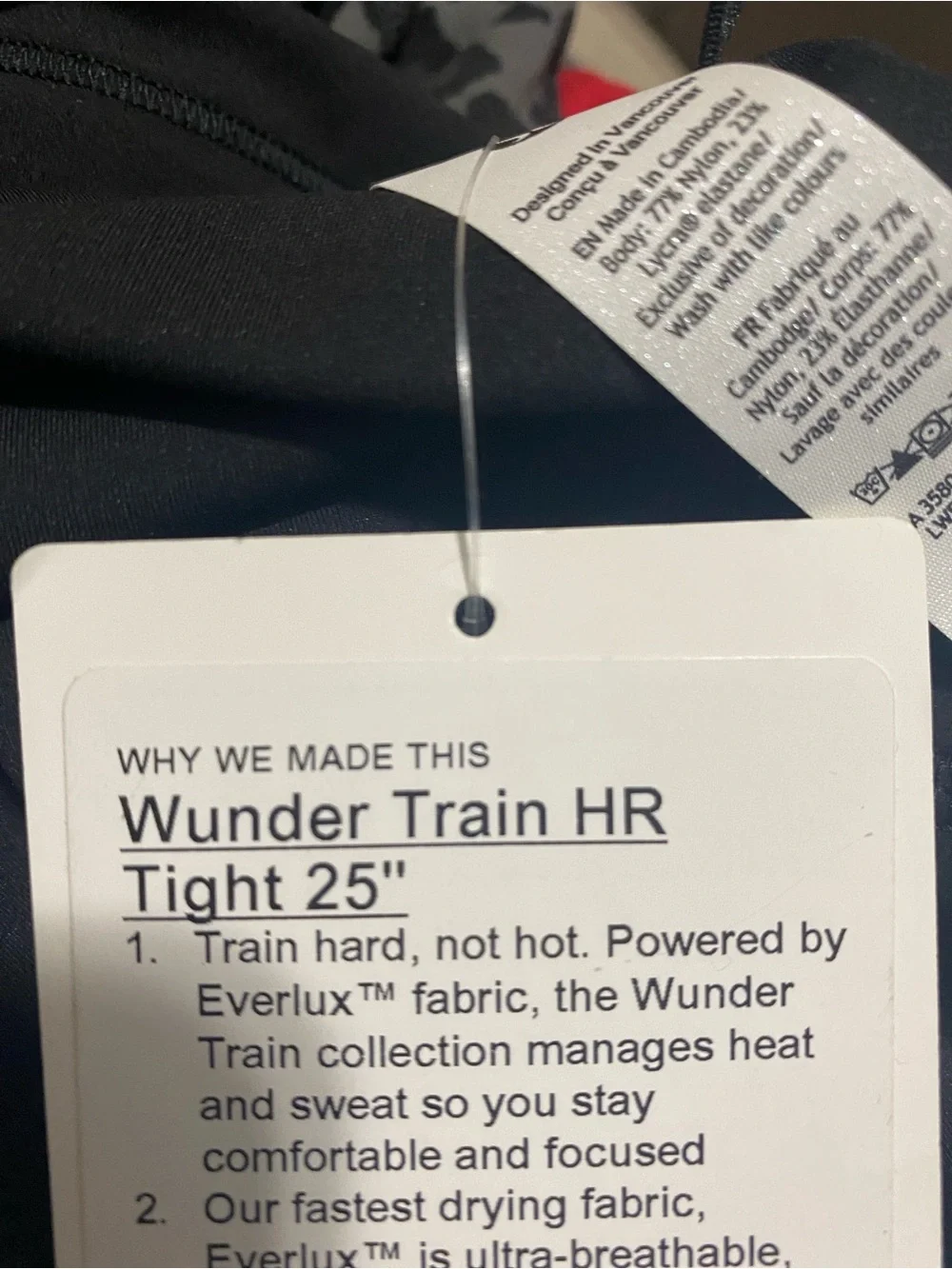 lululemon athletica Black Wunder Train High-Rise Tight 25". Size. 4 - Picture 9 of 14